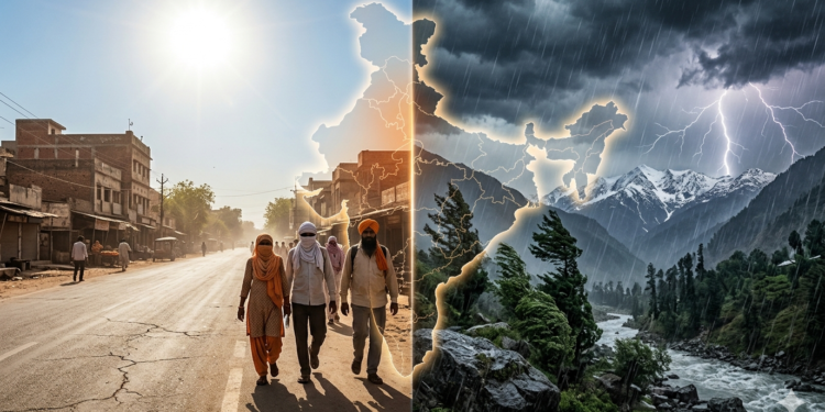 देशभर में अचानक बदला मौसम का मिजाज… कहीं लू का कहर तो कहीं बारिश-बर्फबारी