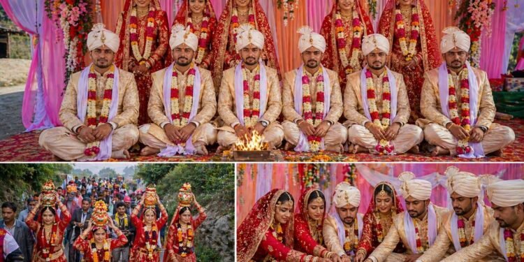 दुल्हनों ने निकाली बारात, एक ही मंडप में पांच भाइयों की शादी, उत्तराखंड का अनोखा विवाह