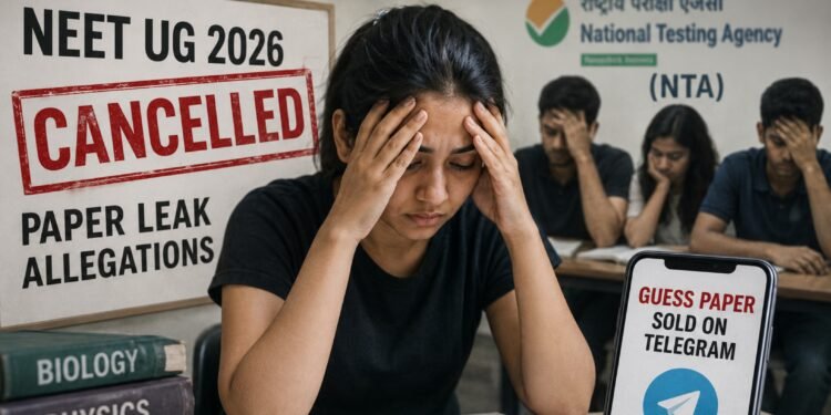 NEET UG 2026 Exam Cancel: पेपर लीक के बाद परीक्षा रद्द, छात्रों में रोष