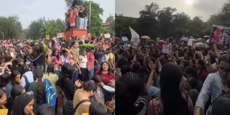 ‘रानी बेटी Rebel बनेगी’, ‘Cutie नहीं, क्रांति हूं’… बारिश के बीच DU में गूंजे आजादी के नारे, सुरक्षा को लेकर छात्राओं का बड़ा मार्च